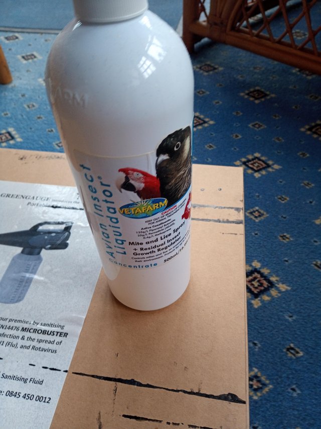 Preview of the first image of Bird room fogger/ sprayer. Comes with a full bottle of a i L.