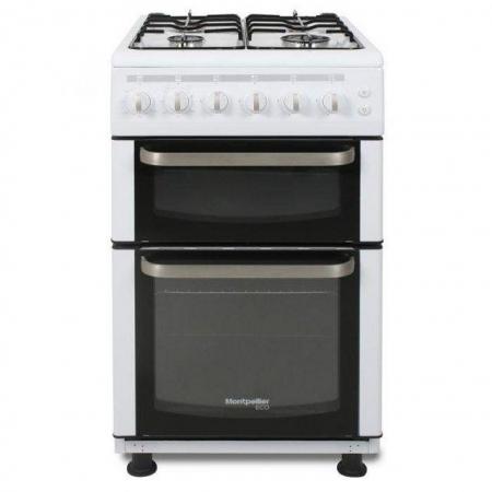 Image 1 of MONTPELLIER 50CM TWIN CAVITY WHITE GAS COOKER-NEW**