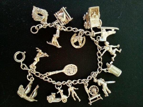 Image 1 of Beautiful Vintage Charm Bracelet