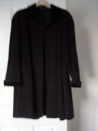 Image 1 of Ladies Black Swing Type Coat Size 10