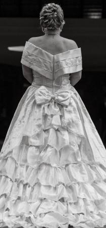 Image 5 of Ivory satin wedding dress simply beautiful
