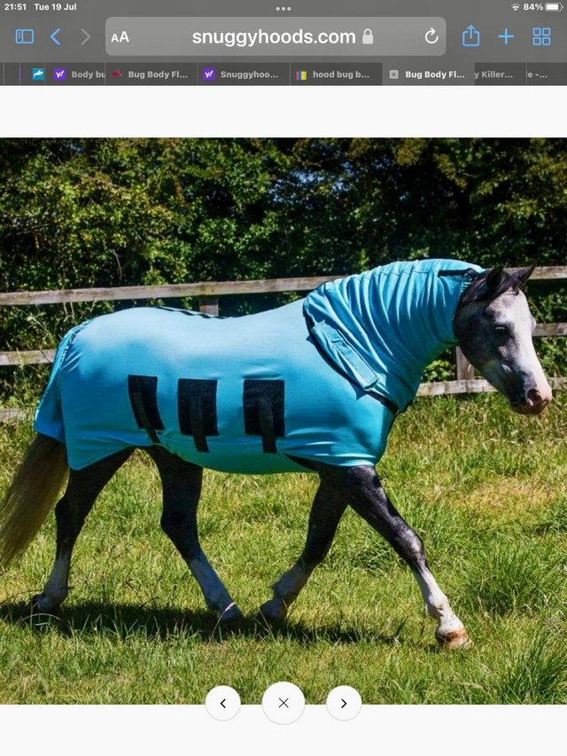 Preview of the first image of 7’3” SNUGGY BUG HORSE FLY RUG.