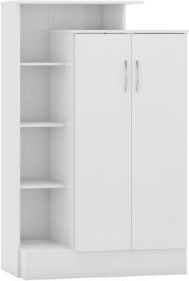 Preview of the first image of NEVADA PETITE OPEN SHELF WARDROBE IN WHITE GLOSS.