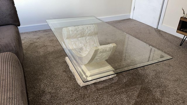 Image 3 of Ponsfords glass top coffee table