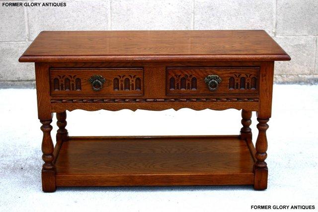 Image 47 of OLD CHARM LIGHT OAK TWO DRAWER OCCASIONAL COFFEE TABLE STAND