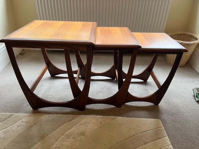 Preview of the first image of G plan Astro nest of coffee tables teak 1970s.