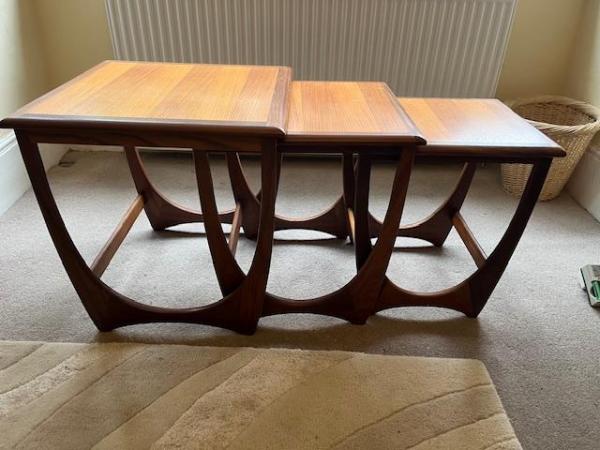 Image 1 of G plan Astro nest of coffee tables teak 1970s