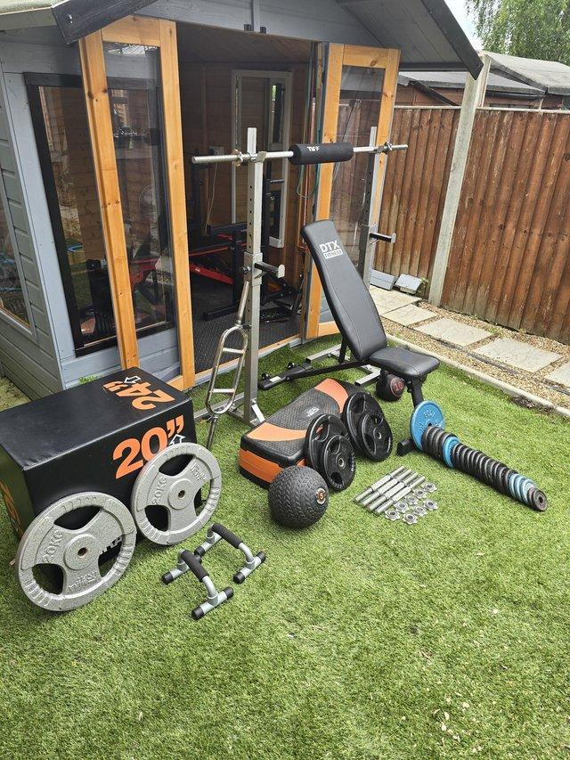 Preview of the first image of Huge home gym bundle. See description for full list.