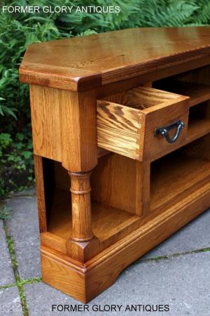 Image 20 of AN OLD CHARM FLAXEN OAK CORNER TV CABINET STAND MEDIA UNIT
