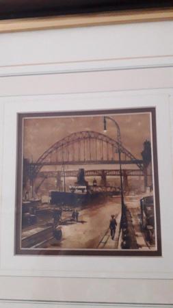 Image 2 of Tyne Bridge Newcastle framed print Vintage