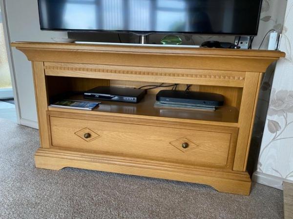Image 1 of Sold wood TV Cabinet with Drawer