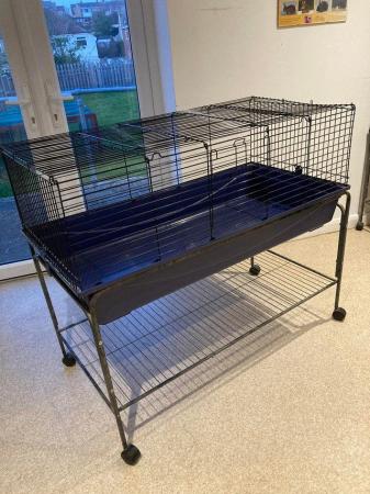 Image 2 of Little Friends Rabbit/Guinea Pig Cage with Stand.