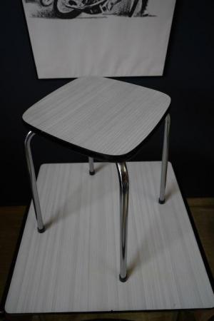 Image 2 of Mid C. Belgium TAVO Dining Set Chairs / Stool 1950s Formica