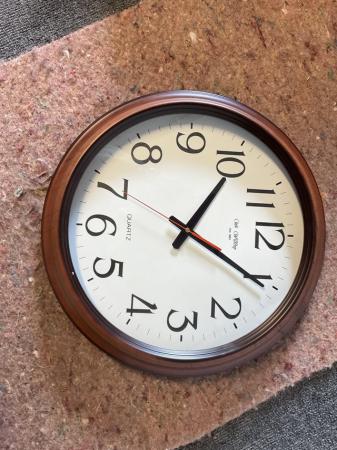 Image 1 of Mahogany wall clock brand new