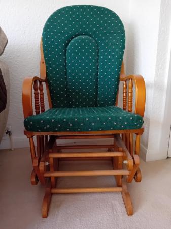 Image 3 of Rocking chair and matching rocking foot stool for sale