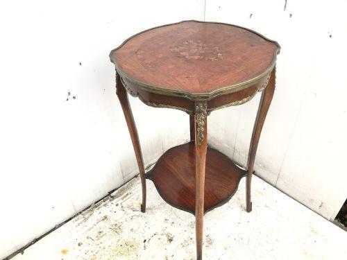 Image 1 of Beautiful inlaid French Kingwood side table
