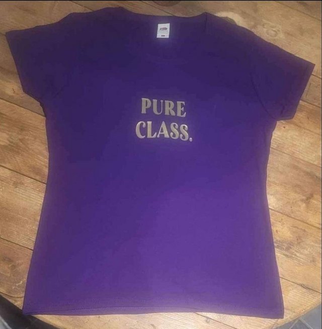 Preview of the first image of Ladies large purple Tshirt brand new.