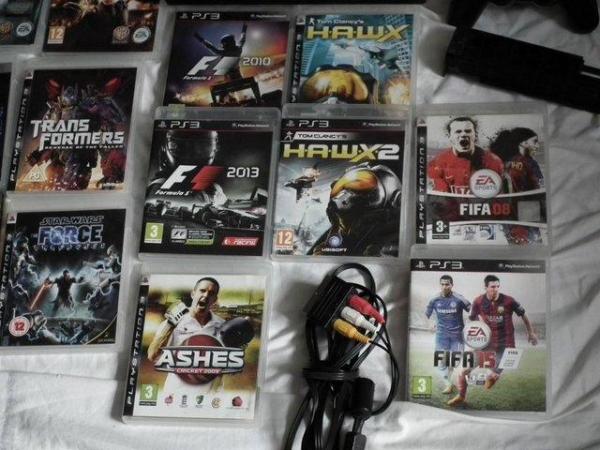 Image 3 of PS3 slim with 19 games, controllers etc