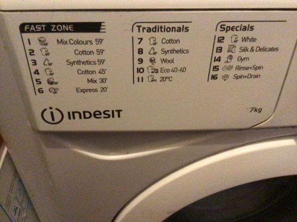 Image 1 of Indesit washing machine only 2 years old