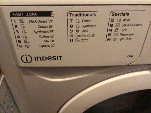 Preview of the first image of Indesit washing machine only 2 years old.