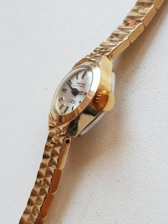 Image 4 of Ladies vintage hand wind montine 17 jewel watch slim wrist