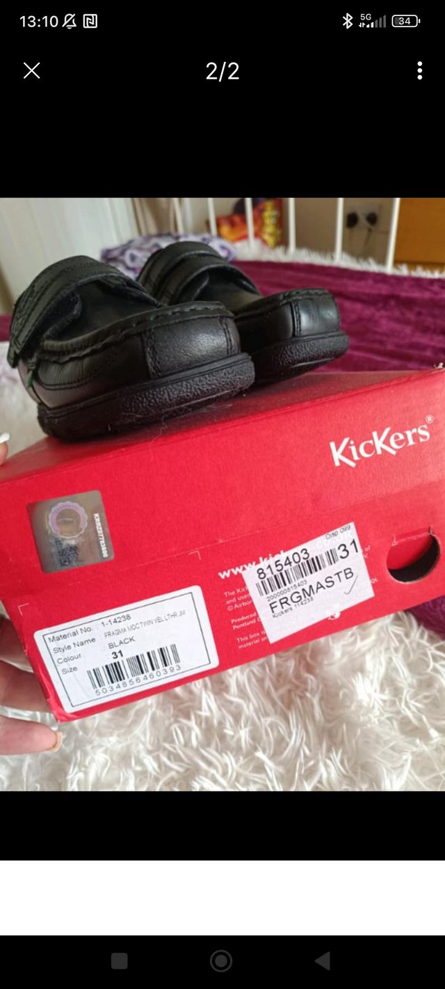 Preview of the first image of Kids kicker shoes size 12.5.