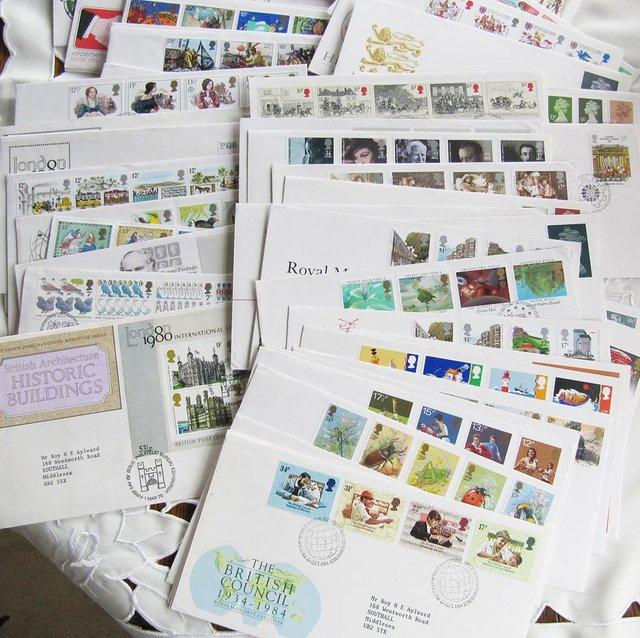 Preview of the first image of A collection of over 75, mainly first day, stamp covers.