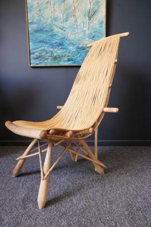 Image 14 of Mid Century 1970s Ash & Wicker Lounge Chair