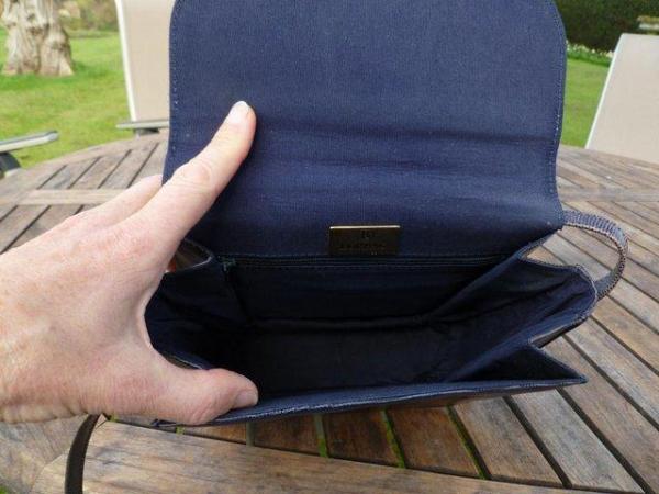 Image 2 of Navy blue designer Lorbac shoulder bag (inc P&P)