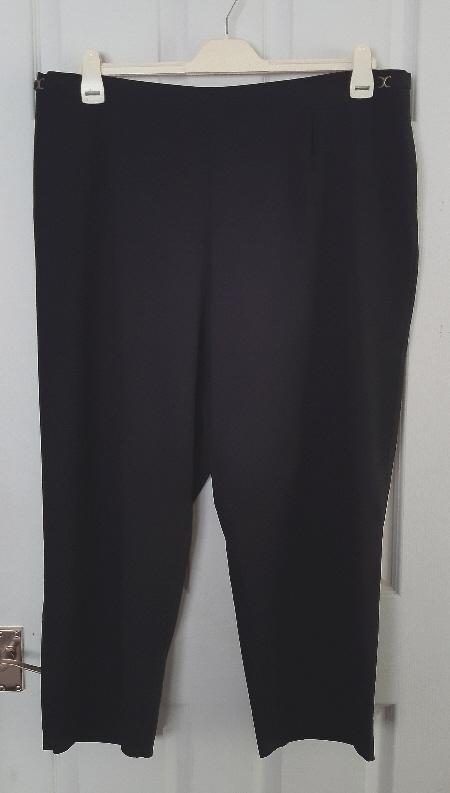 Preview of the first image of Ladies Black Trousers By Bon Marche Size 22     B9.