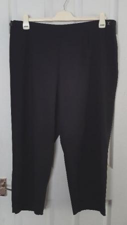 Image 1 of Ladies Black Trousers By Bon Marche Size 22     B9