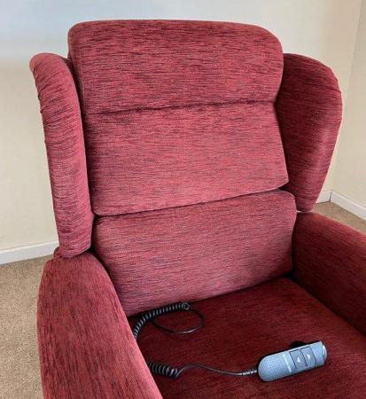 Image 6 of LUXURY ELECTRIC RISER RECLINER RED WINE CHAIR ~ CAN DELIVER