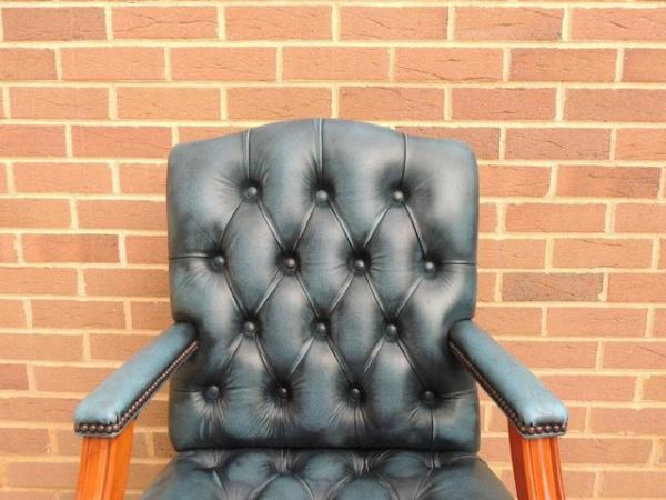 Image 4 of Gainsborough Chesterfield Chair with Yew Frame (UK Delivery)