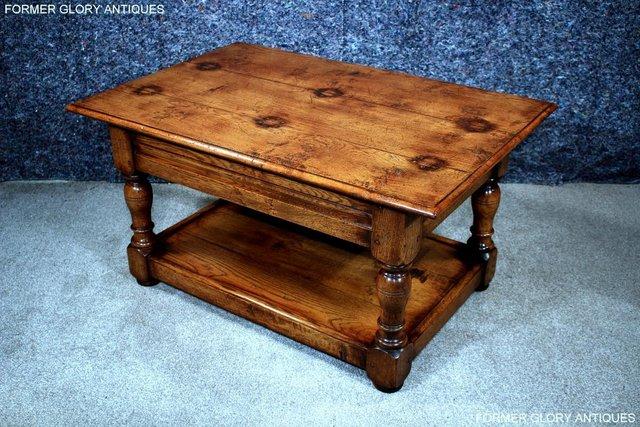 Image 30 of A TITCHMARSH & GOODWIN STYLE SOLID OAK POTBOARD COFFEE TABLE