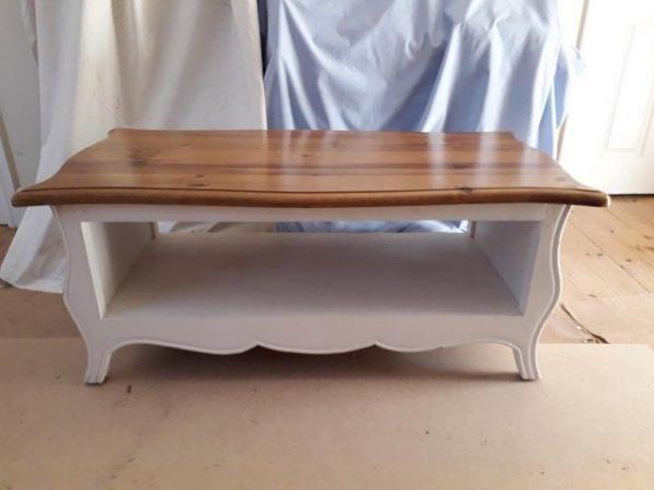 Image 19 of LARGE PINE PAINTED COFFEE TABLE