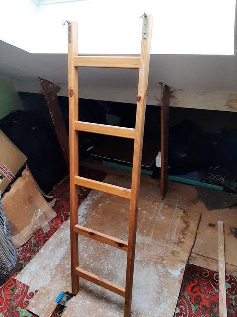 Preview of the first image of Caravan Bunk Ladder for sale - Pine.