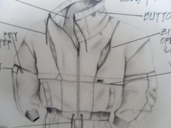 Image 15 of Sport apparel designs on boards ready to be manufactured.