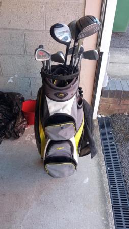 Image 2 of Trolley bag ,power caddy and golf clubs