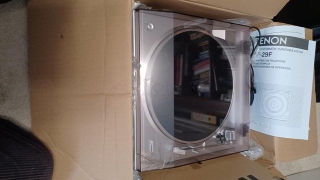 Preview of the first image of Denon DP 29F Fully Automatic Turntable new and unused still.