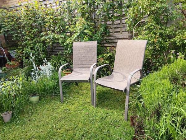 Image 1 of FREE. A Pair of outdoor armchairs, no rust, good condition..