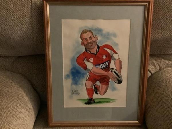 Image 2 of Gloucester rugby caricatures x3