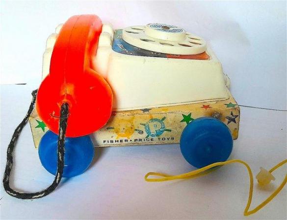 Image 3 of EARLY 1960's PULL ALONG TOY TELEPHONE - CHATTERBOX complete