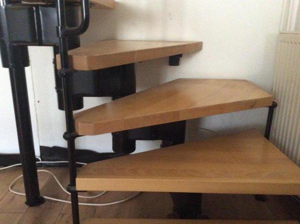 Image 2 of A used adjustable stairs metal and hardwood treadsv