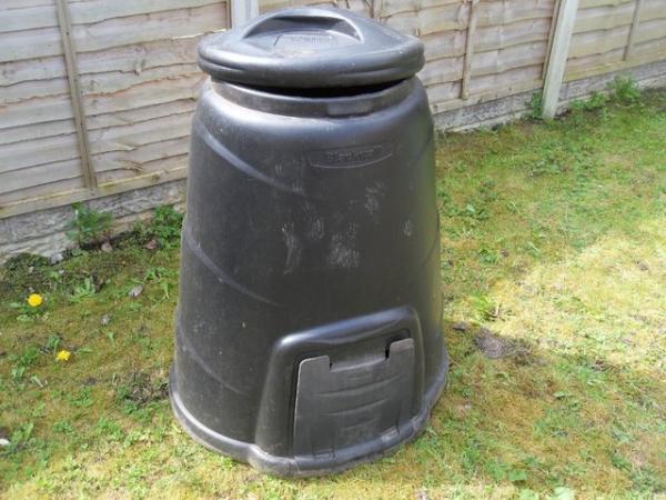 Image 2 of black 220 ltr Compost bin