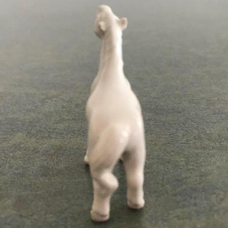 Image 3 of Tiny vintage 1960's white ceramic horse, damage.