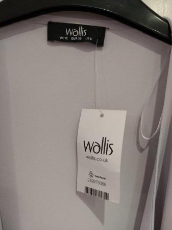 Image 6 of BNWT Women's Wallis Grey Waterfall Jacket UK 12 Polyester