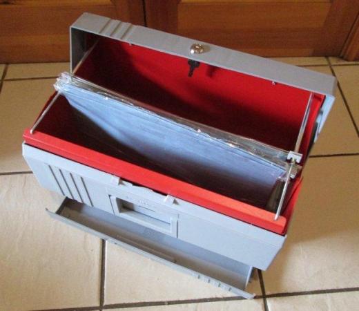Image 3 of Helix lockable Filing Box with storage files