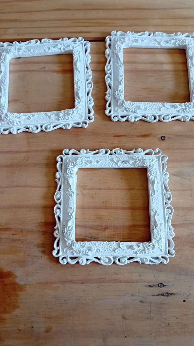 Preview of the first image of 3 resin shabby chic style light switch surrounds.