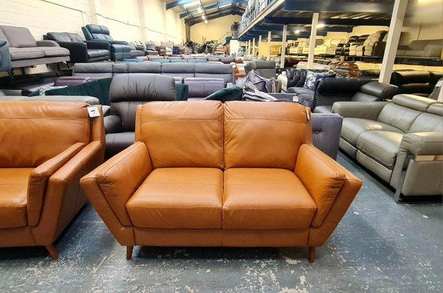Image 4 of Fellini Alaska Brittany tan leather 3+2 seater sofas