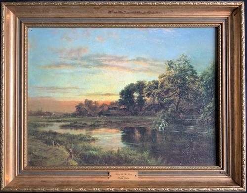 Image 1 of Robert Gallon'Sunset On the River' Landscape. Chatham